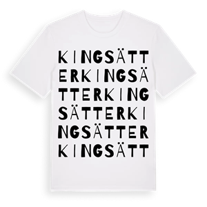 Kingsätter ordlek t-shirt – ekologisk bomull t-shirt från Pinshirt