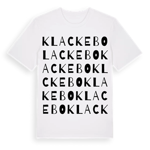 Klackebo ordlek t-shirt – ekologisk bomull t-shirt från Pinshirt