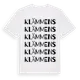 White t-shirt med Klämmens ordlek t-shirt
