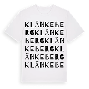 Klänkeberg ordlek t-shirt – ekologisk bomull t-shirt från Pinshirt