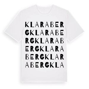 Klaraberg ordlek t-shirt – ekologisk bomull t-shirt från Pinshirt