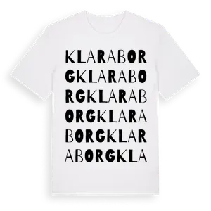 Klaraborg ordlek t-shirt – ekologisk bomull t-shirt från Pinshirt
