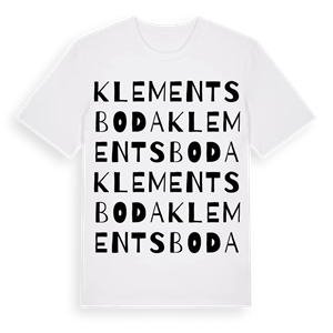 Klementsboda ordlek t-shirt – ekologisk bomull t-shirt från Pinshirt