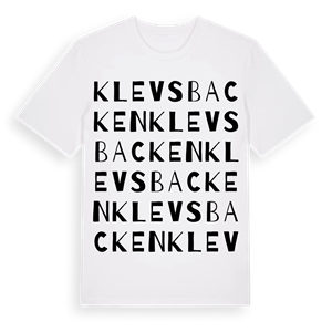 Klevsbacken ordlek t-shirt – ekologisk bomull t-shirt från Pinshirt