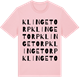 Pink Cotton t-shirt med Klingetorp ordlek t-shirt