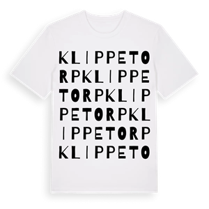 Klippetorp ordlek t-shirt – ekologisk bomull t-shirt från Pinshirt