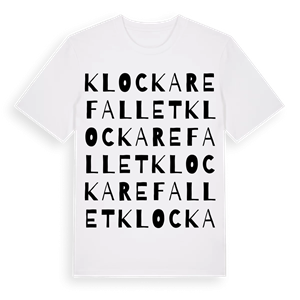 Klockarefallet ordlek t-shirt – ekologisk bomull t-shirt från Pinshirt