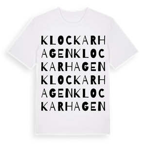 Klockarhagen ordlek t-shirt – ekologisk bomull t-shirt från Pinshirt