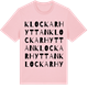 Pink Cotton t-shirt med Klockarhyttan ordlek t-shirt