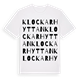 White t-shirt med Klockarhyttan ordlek t-shirt