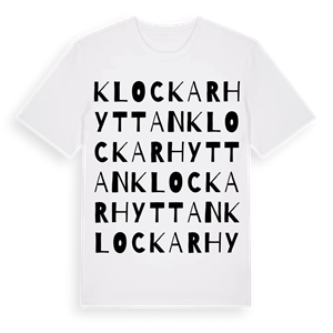 Klockarhyttan ordlek t-shirt – ekologisk bomull t-shirt från Pinshirt