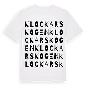 Klockarskogen ordlek t-shirt – ekologisk bomull t-shirt från Pinshirt