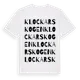 White t-shirt med Klockarskogen ordlek t-shirt