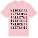 Pink Cotton t-shirt med Klockfallet ordlek t-shirt