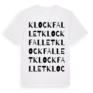 Klockfallet ordlek t-shirt – ekologisk bomull t-shirt från Pinshirt