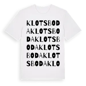 Klotsboda ordlek t-shirt – ekologisk bomull t-shirt från Pinshirt