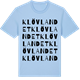 Blue Soul t-shirt med Klövlandet ordlek t-shirt