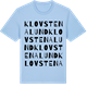 Blue Soul t-shirt med Klovstenalund ordlek t-shirt