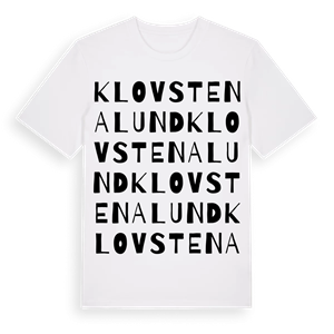 Klovstenalund ordlek t-shirt – ekologisk bomull t-shirt från Pinshirt
