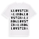 Klovstenalund ordlek t-shirt