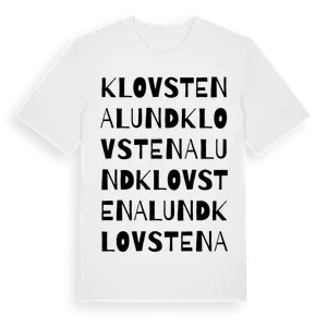 Klovstenalund ordlek t-shirt – ekologisk bomull t-shirt från Pinshirt