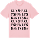 Pink Cotton t-shirt med Klysna ordlek t-shirt