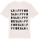 Vintage White t-shirt med Knappfors ordlek t-shirt
