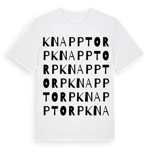 Knapptorp ordlek t-shirt – ekologisk bomull t-shirt från Pinshirt