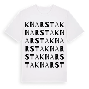 Knarsta ordlek t-shirt – ekologisk bomull t-shirt från Pinshirt