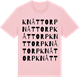 Pink Cotton t-shirt med Knåttorp ordlek t-shirt