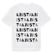 White t-shirt med Knista ordlek t-shirt