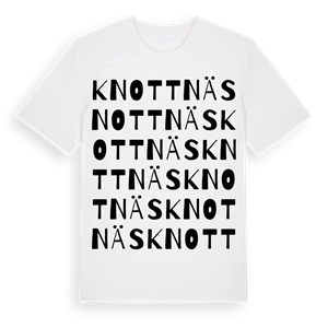 Knottnäs ordlek t-shirt – ekologisk bomull t-shirt från Pinshirt