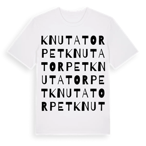 Knutatorpet ordlek t-shirt – ekologisk bomull t-shirt från Pinshirt