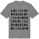 Mid Heather Gray t-shirt med Kobäcksmossen ordlek t-shirt