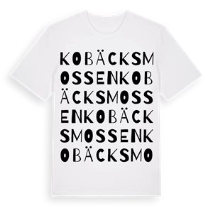 Kobäcksmossen ordlek t-shirt – ekologisk bomull t-shirt från Pinshirt