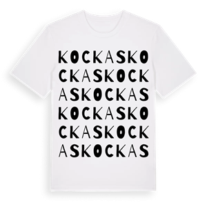 Kockas ordlek t-shirt – ekologisk bomull t-shirt från Pinshirt