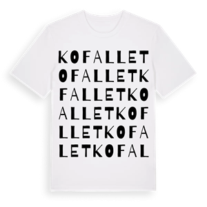 Kofallet ordlek t-shirt – ekologisk bomull t-shirt från Pinshirt
