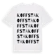 White t-shirt med Koffsta ordlek t-shirt