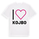 White t-shirt med Jag älskar Kojbo t-shirt stort tryck