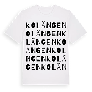 Kolängen ordlek t-shirt – ekologisk bomull t-shirt från Pinshirt
