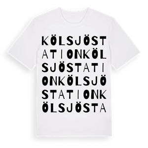 Kölsjö station ordlek t-shirt – ekologisk bomull t-shirt från Pinshirt