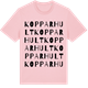 Pink Cotton t-shirt med Kopparhult ordlek t-shirt
