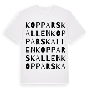 Kopparskallen ordlek t-shirt – ekologisk bomull t-shirt från Pinshirt