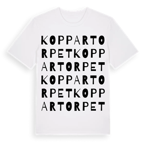 Koppartorpet ordlek t-shirt – ekologisk bomull t-shirt från Pinshirt