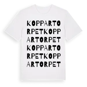 Koppartorpet ordlek t-shirt – ekologisk bomull t-shirt från Pinshirt