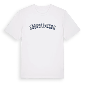 Köpstafallen college t-shirt – ekologisk bomull t-shirt från Pinshirt