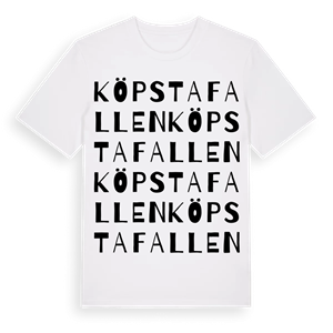 Köpstafallen ordlek t-shirt – ekologisk bomull t-shirt från Pinshirt
