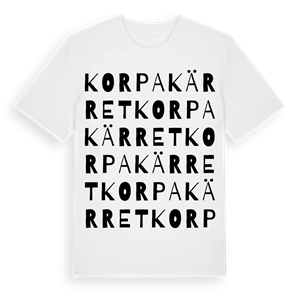 Korpakärret ordlek t-shirt – ekologisk bomull t-shirt från Pinshirt