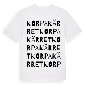 Korpakärret ordlek t-shirt – ekologisk bomull t-shirt från Pinshirt