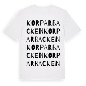 Korparbacken ordlek t-shirt – ekologisk bomull t-shirt från Pinshirt